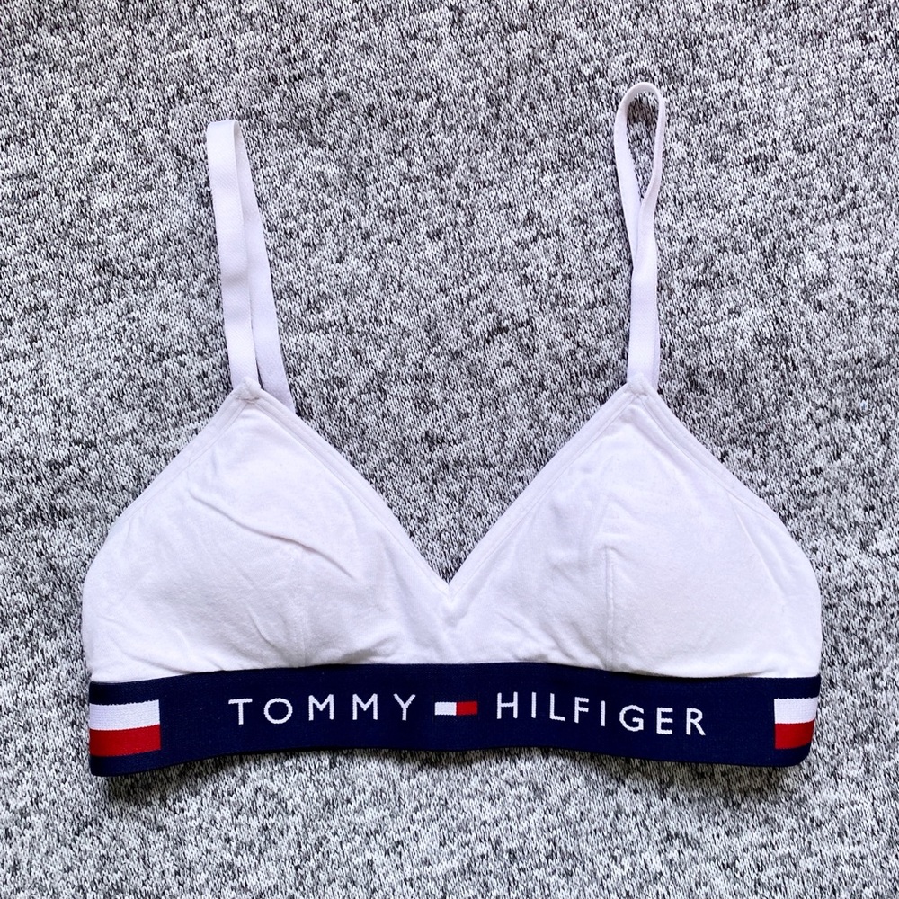 Tommy Hilfiger Padded Logo Underband Triangle Bralette